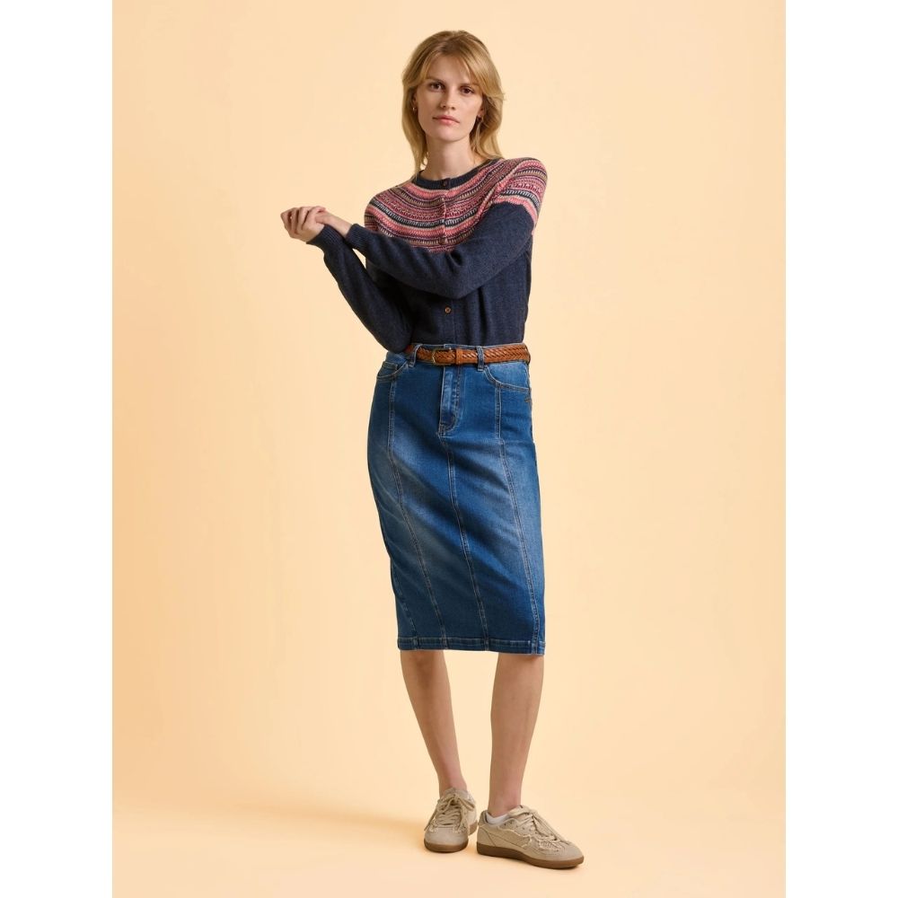 Brakeburn Deepwater Fairisle Women's Cardigan - Navy