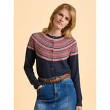 Brakeburn Deepwater Fairisle Women's Cardigan - Navy
