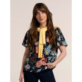 Brakeburn Doa Paisley Blouse Top - Navy - Old Railway Line Garden Centre