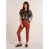 Brakeburn Doa Paisley Blouse Top - Navy