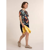 Brakeburn Doa Paisley Blouse Top - Navy