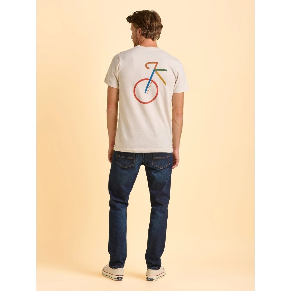 Brakeburn Dunkeld Bike Men's T-Shirt - Cream