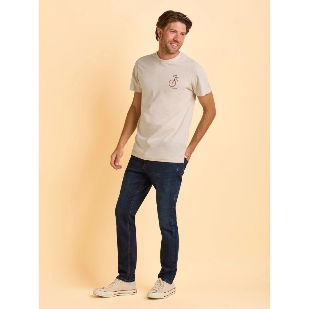 Brakeburn Dunkeld Bike Men's T-Shirt - Cream