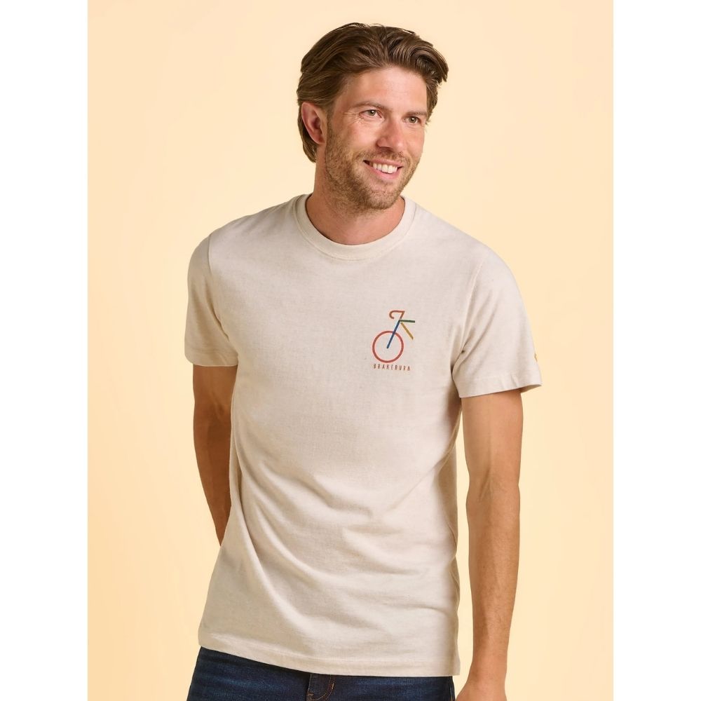 Brakeburn Dunkeld Bike Men's T-Shirt - Cream