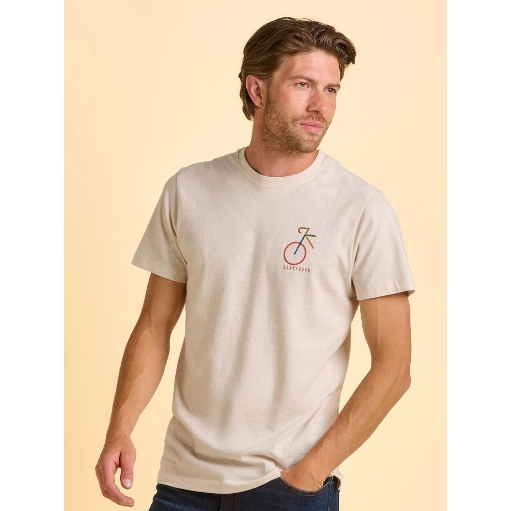 Brakeburn Dunkeld Bike Men's T-Shirt - Cream