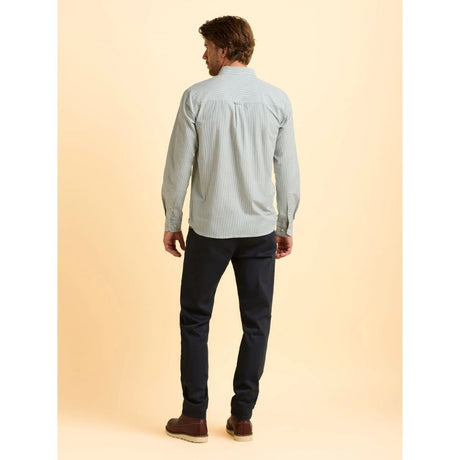 Brakeburn Evershot Stripe Men's Shirt - Blue