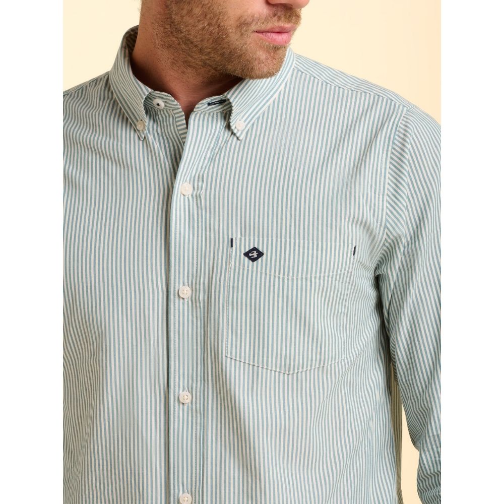 Brakeburn Evershot Stripe Men's Shirt - Blue