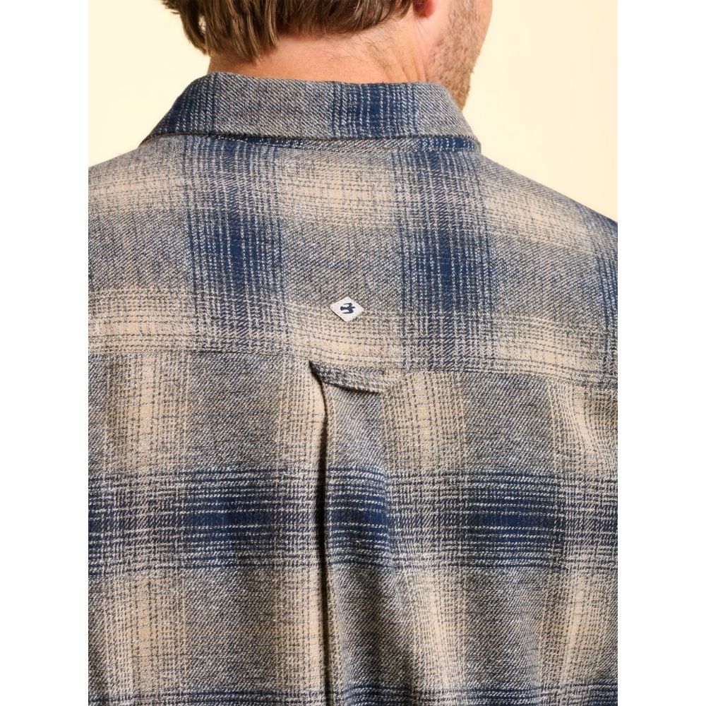 Brakeburn Farnworth Check Men's Shirt - Beige