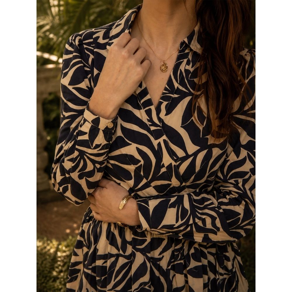 Brakeburn Fern Long Sleeve Midi Dress - Cream