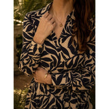 Brakeburn Fern Long Sleeve Midi Dress - Cream