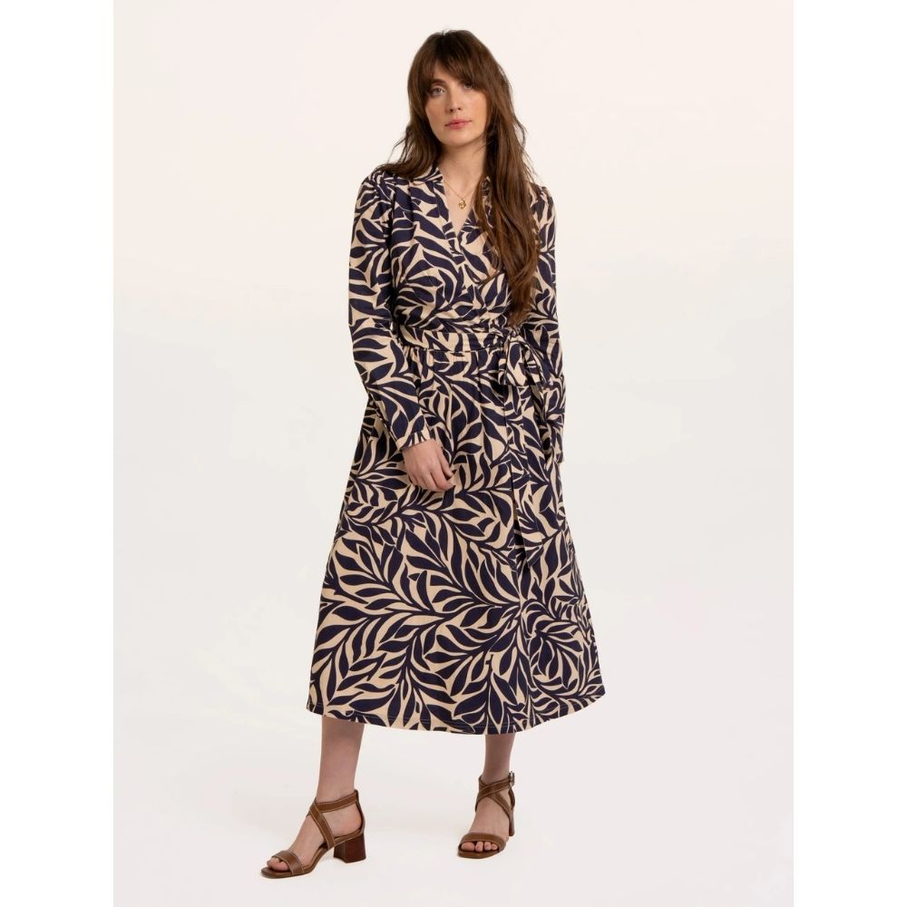 Brakeburn Fern Long Sleeve Midi Dress - Cream