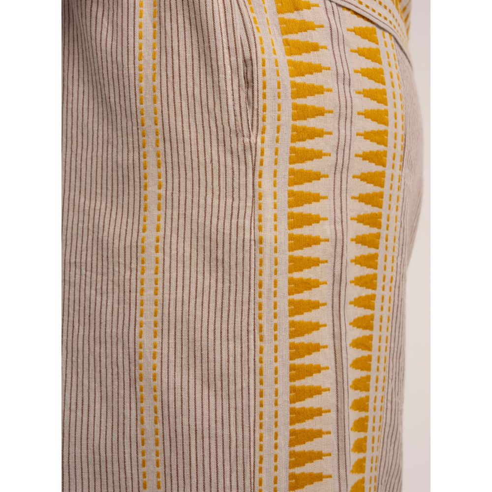 Brakeburn Fernanda Cropped Wide Leg Beach Pants - Multi-Coloured