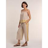 Brakeburn Fernanda Cropped Wide Leg Beach Pants - Multi-Coloured