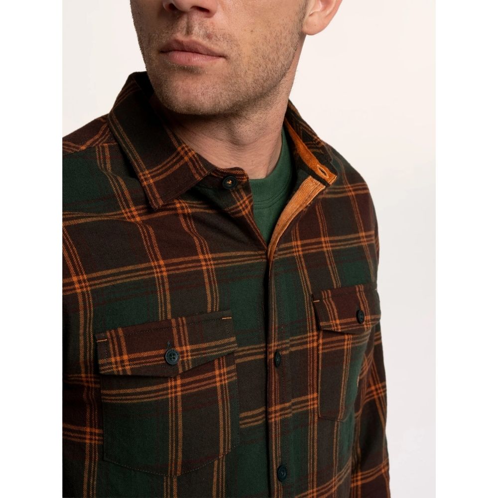 Brakeburn Finsbury Check Button Up Shirt - Green