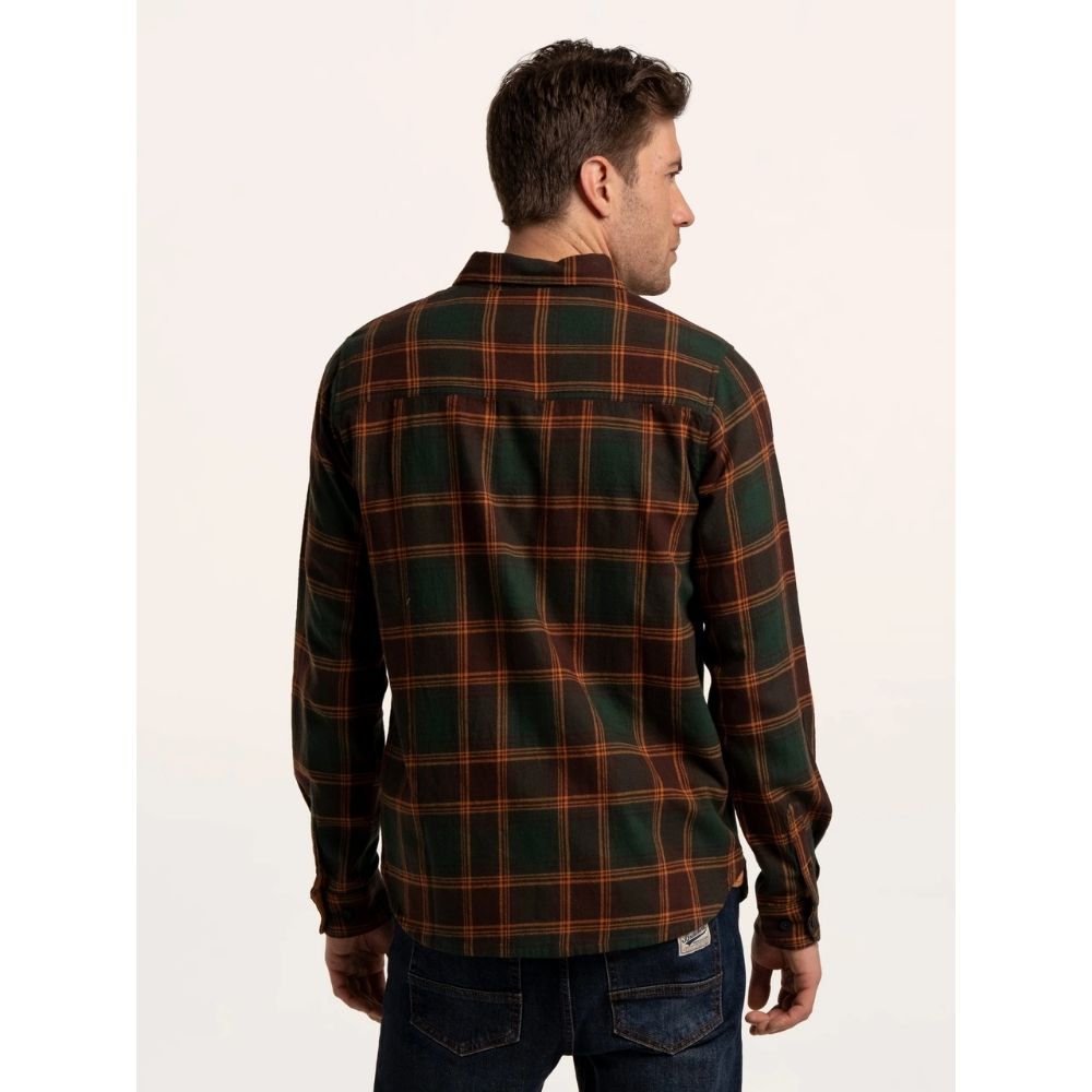 Brakeburn Finsbury Check Button Up Shirt - Green