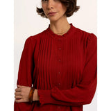 Brakeburn Lea Long Sleeve Blouse Top - Red