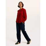 Brakeburn Lea Long Sleeve Blouse Top - Red