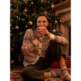 Brakeburn Gertrud Intarsia Knitted Cardigan - Multi-Coloured