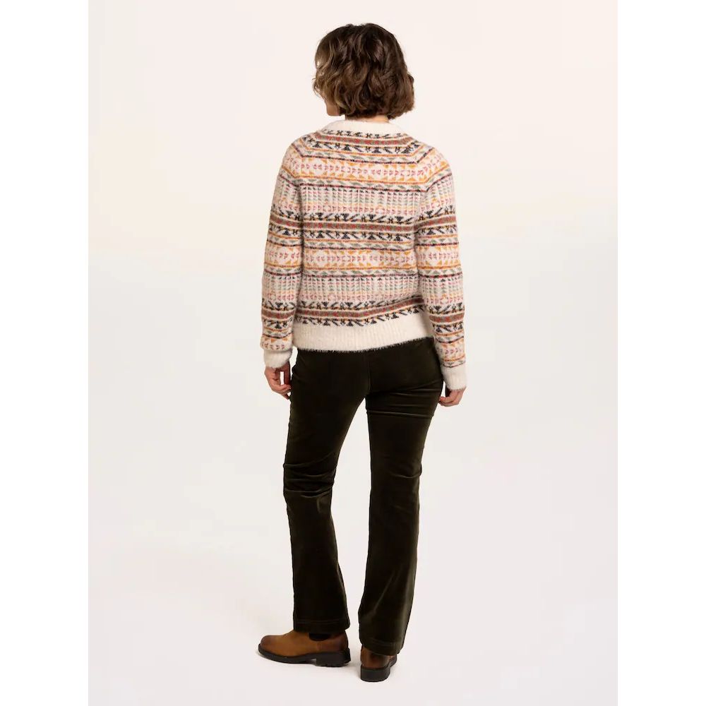 Brakeburn Gertrud Intarsia Knitted Cardigan - Multi-Coloured