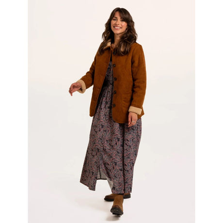 Brakeburn Hawthorn Faux Suede And Shearling Coat - Tan