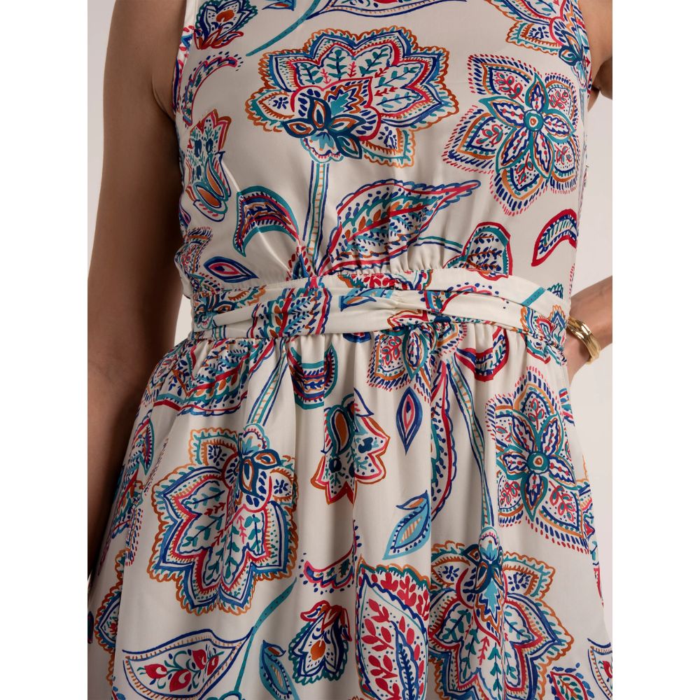 Brakeburn Ioanna Paisley Midi Dress - Multi-Coloured