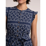Brakeburn Izzy Embroidered Playsuit - Navy