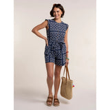 Brakeburn Izzy Embroidered Playsuit - Navy