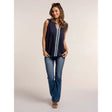Brakeburn Jenny Sleeveless Jersey Blouse - Navy - Old Railway Line Garden Centre