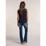 Brakeburn Jenny Sleeveless Jersey Blouse - Navy