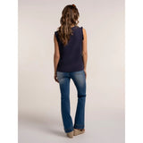 Brakeburn Jenny Sleeveless Jersey Blouse - Navy - Old Railway Line Garden Centre