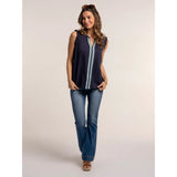 Brakeburn Jenny Sleeveless Jersey Blouse - Navy