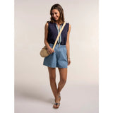 Brakeburn Jenny Sleeveless Jersey Blouse - Navy