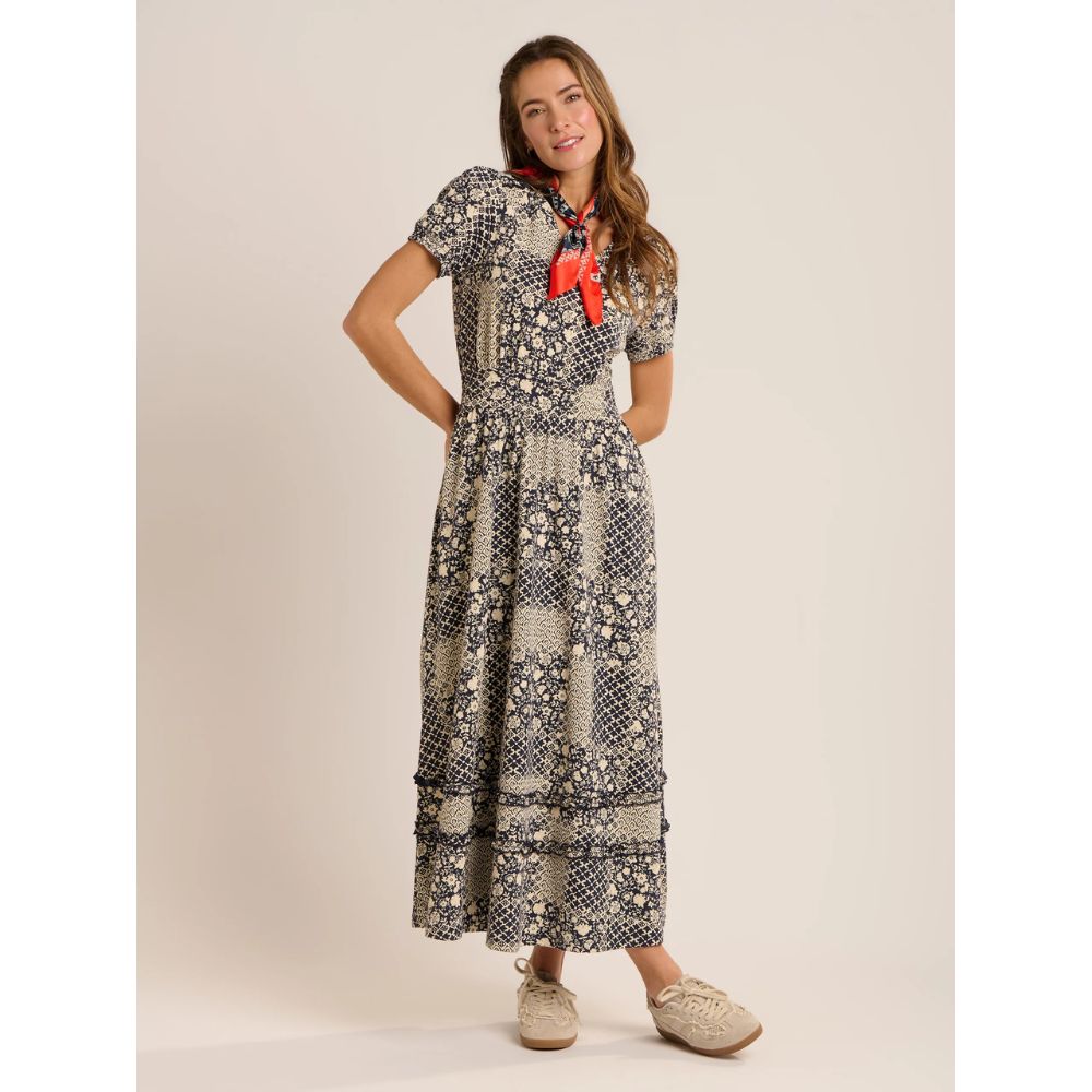 Brakeburn Katerina Jersey Maxi Dress - Navy