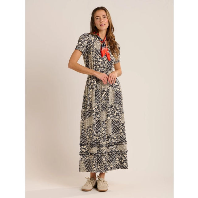 Brakeburn Katerina Jersey Maxi Dress - Navy - Old Railway Line Garden Centre
