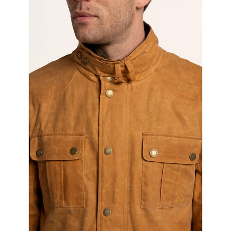 Brakeburn Laxer Waxed Flap Pocket Jacket - Tan