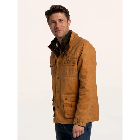 Brakeburn Laxer Waxed Flap Pocket Jacket - Tan