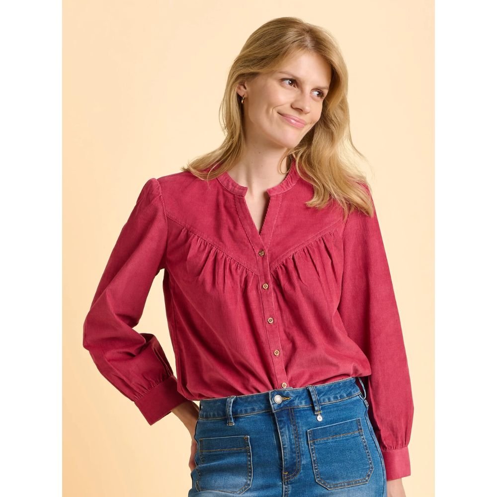 Brakeburn Lindsay Cord Blouse - Pink - Old Railway Line Garden Centre