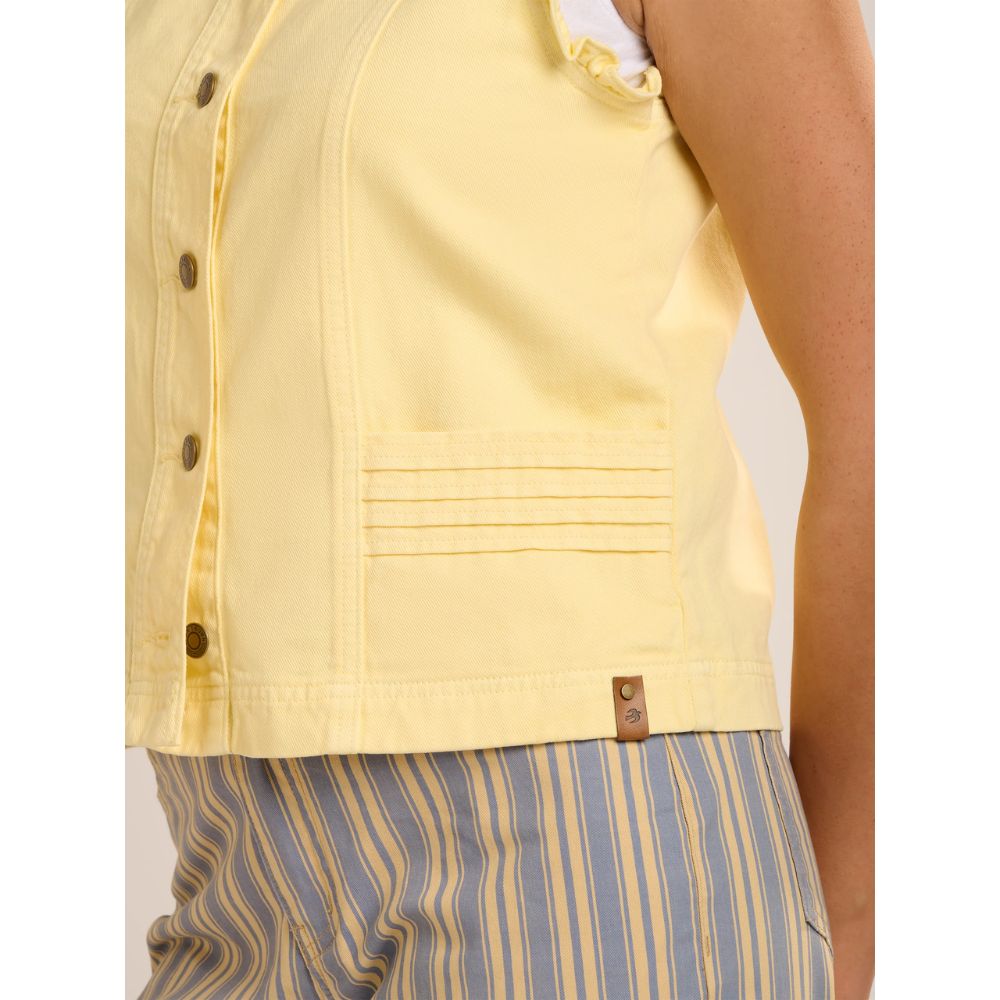 Brakeburn Mariposa Denim Waistcoat - Yellow