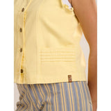 Brakeburn Mariposa Denim Waistcoat - Yellow
