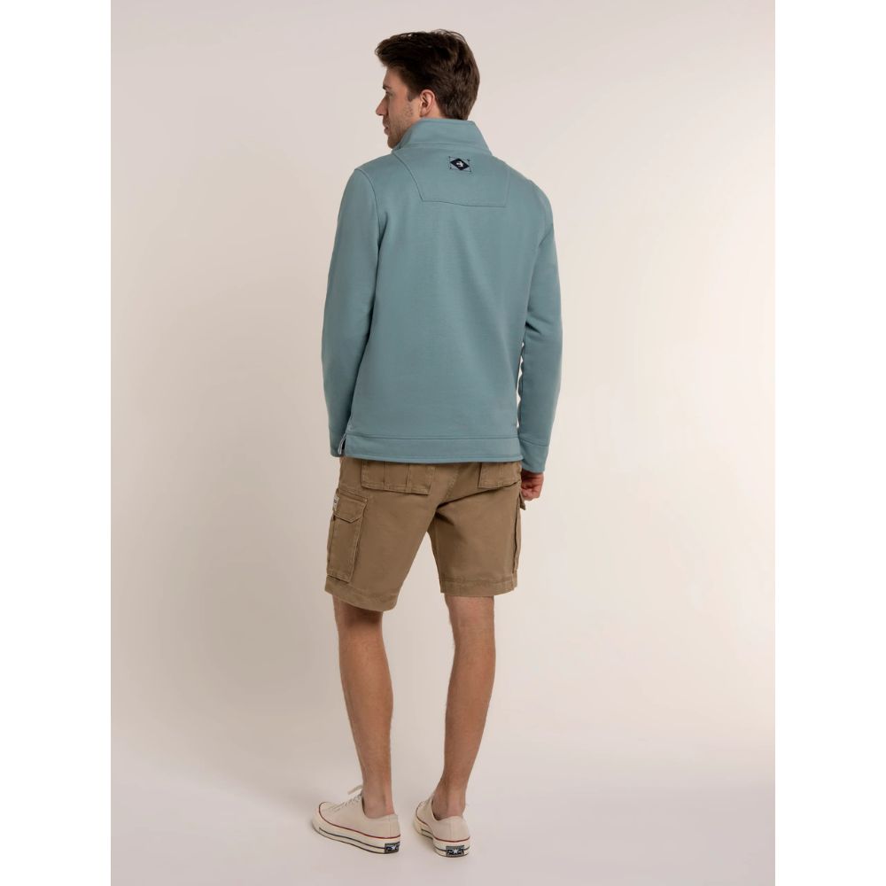 Brakeburn Matchams Quarter Zip Sweatshirt - Blue