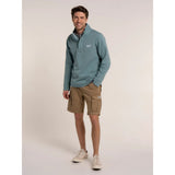 Brakeburn Matchams Quarter Zip Sweatshirt - Blue