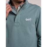Brakeburn Matchams Quarter Zip Sweatshirt - Blue - Old Railway Line Garden Centre