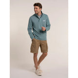 Brakeburn Matchams Quarter Zip Sweatshirt - Blue