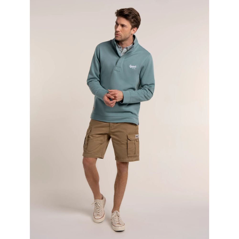 Brakeburn Matchams Quarter Zip Sweatshirt - Blue