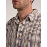 Brakeburn Mayland Linen Blend Resort Shirt - Multi-Coloured - Old Railway Line Garden Centre