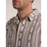 Brakeburn Mayland Linen Blend Resort Shirt - Multi-Coloured
