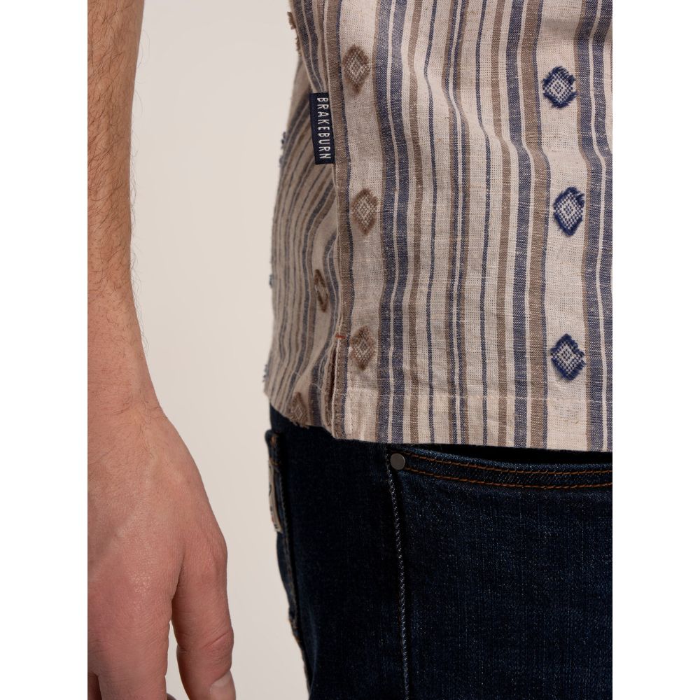 Brakeburn Mayland Linen Blend Resort Shirt - Multi-Coloured