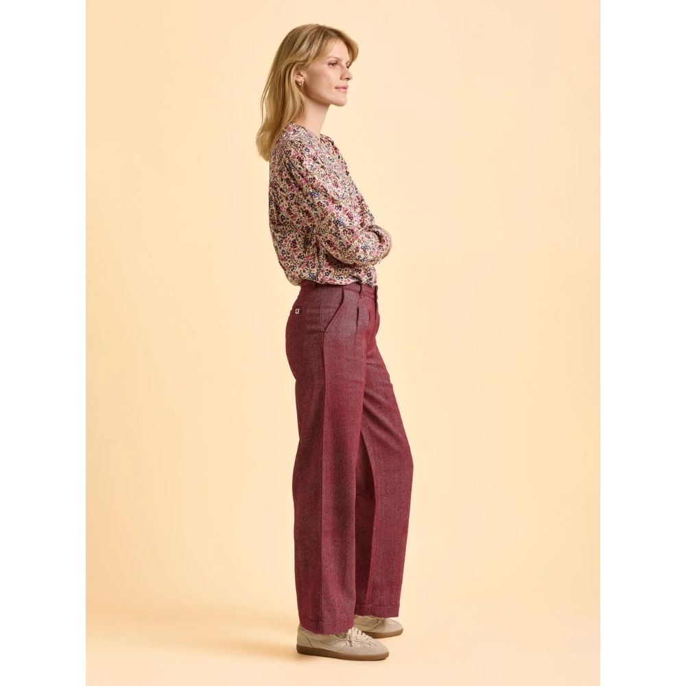 Brakeburn Neve Women's Trouser - Burgundy