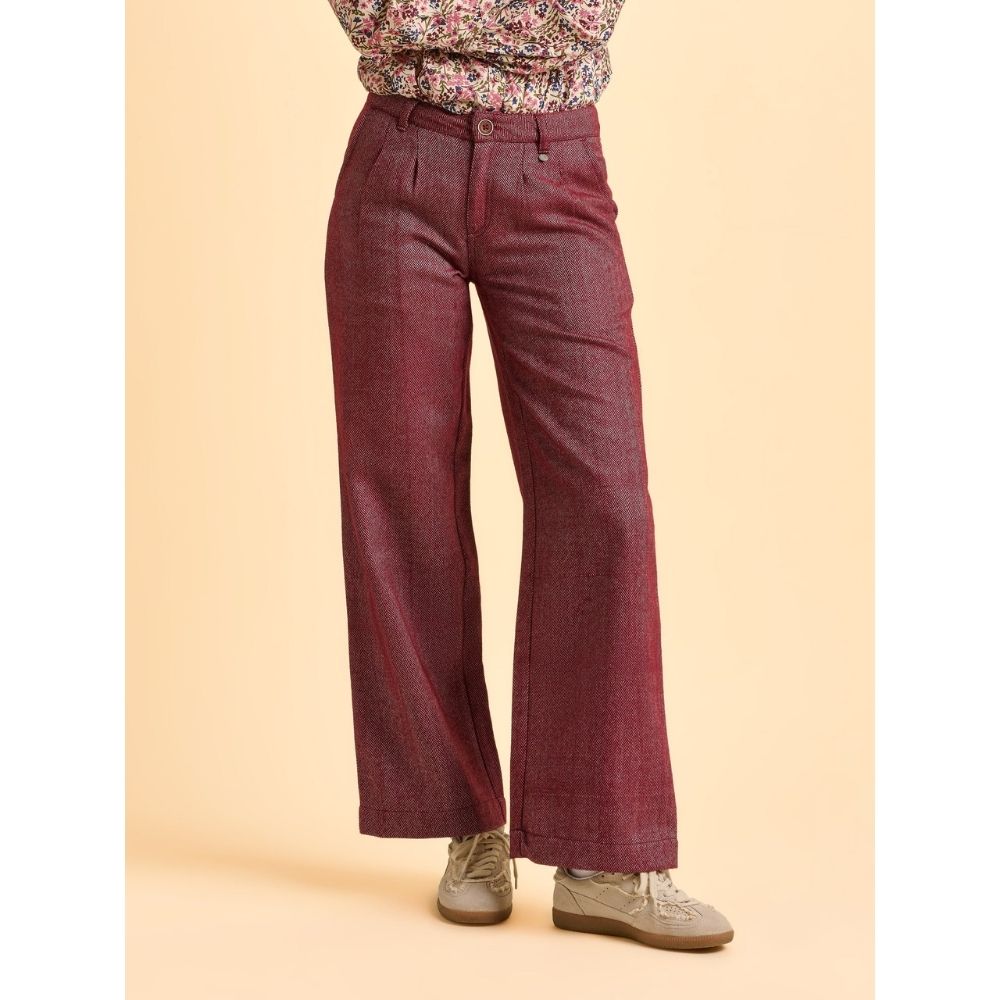 Brakeburn Neve Women's Trouser - Burgundy