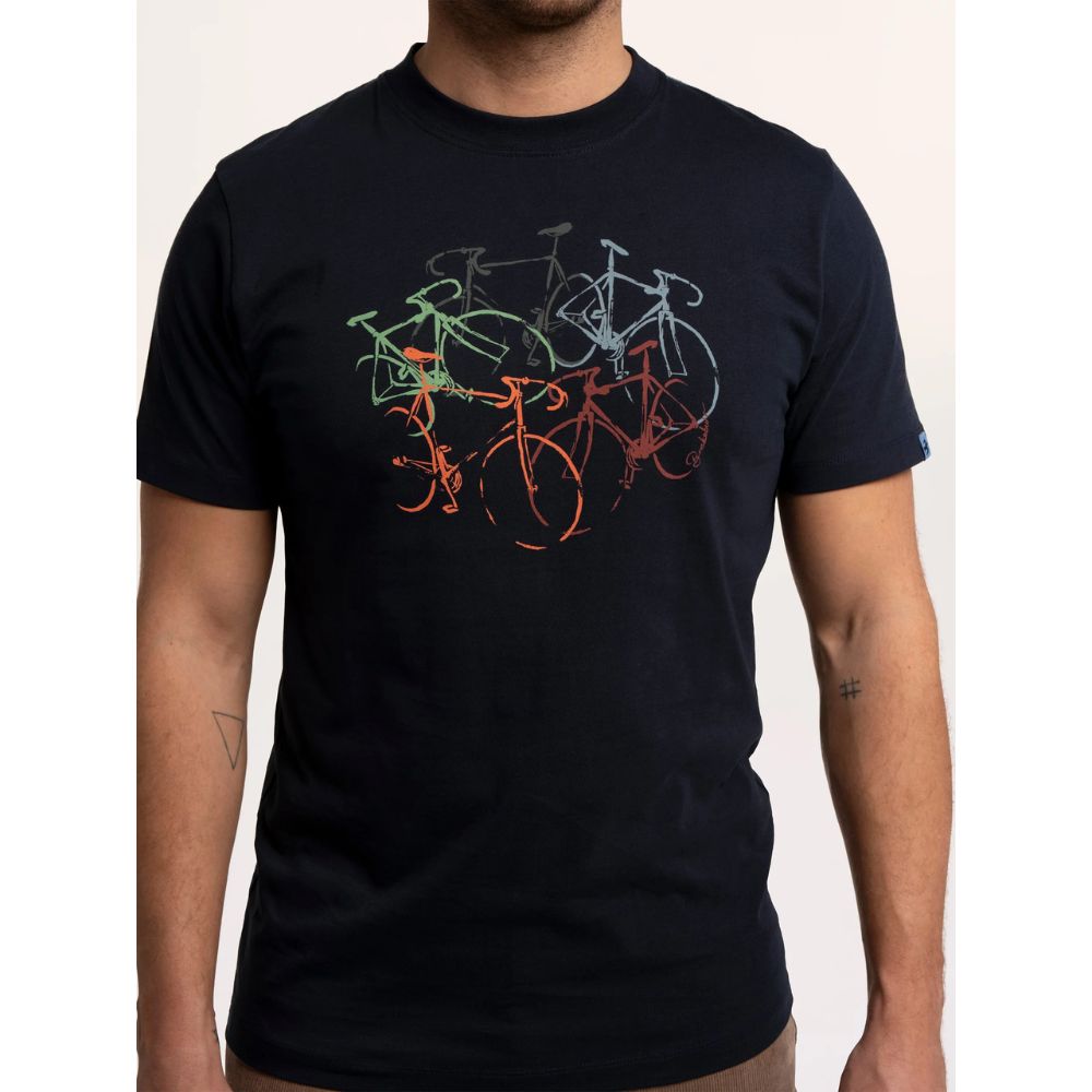 Brakeburn Northolt Bike Stack T-Shirt - Navy